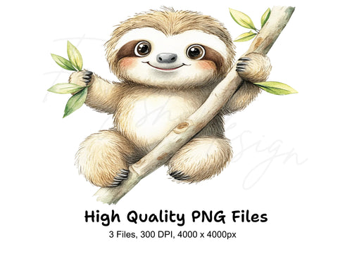 Adorable Sloth Clipart Bundle for Kids