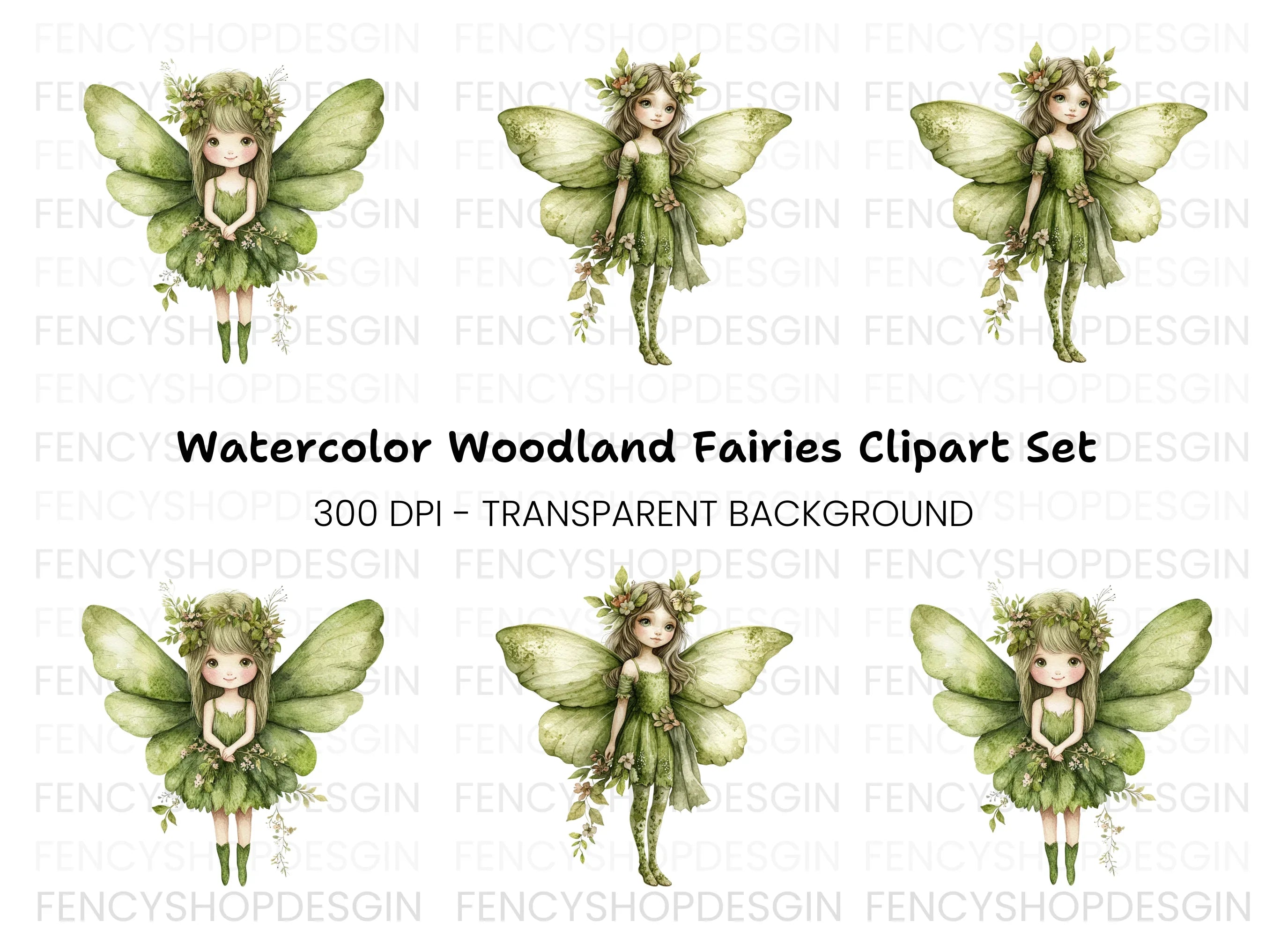 Whimsical Forest Fairy Clipart Bundle