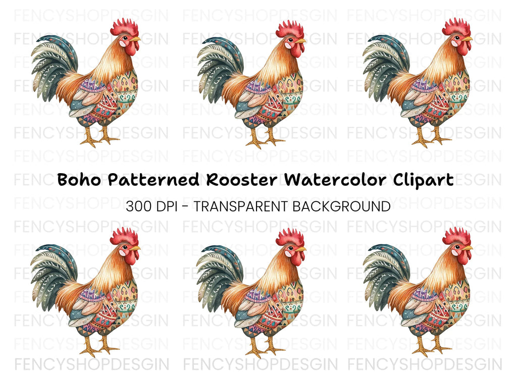 Rooster Clipart Bundle