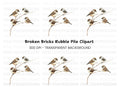Cute Birds on Branch Clipart Bundle
