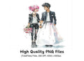 Punk Rock Wedding Couple Clipart Bundle