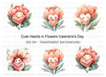 Floral Heart Characters Clipart Bundle