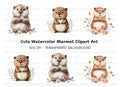 Cute Otter Clipart Bundle