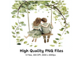 Couple Walking in Forest Clipart Bundle