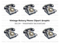 Vintage Rotary Phone Clipart Bundle