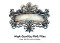 Ornate Baroque Frame Clipart Bundle