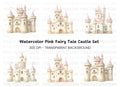 Pink Princess Castle Clipart Bundle