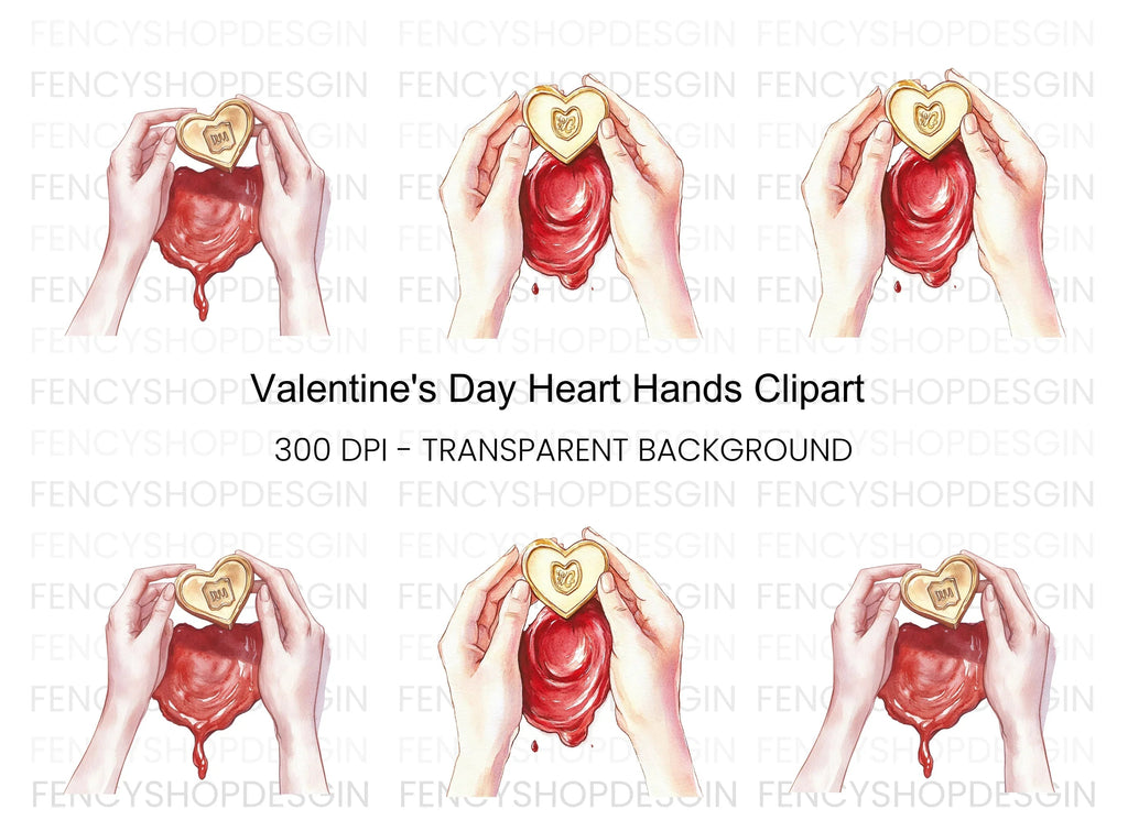 Heart Shaped Dalgona Candy Game Clipart Bundle