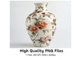 Elegant Floral Vase Illustration Clipart Bundle