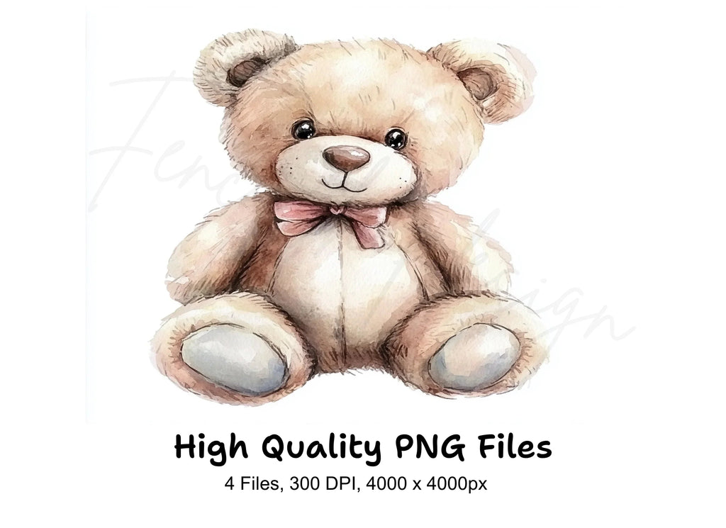 Cute Teddy Bear Clipart Bundle