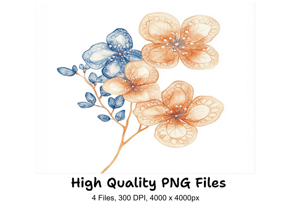 Delicate Lace Flower Clipart Bundle