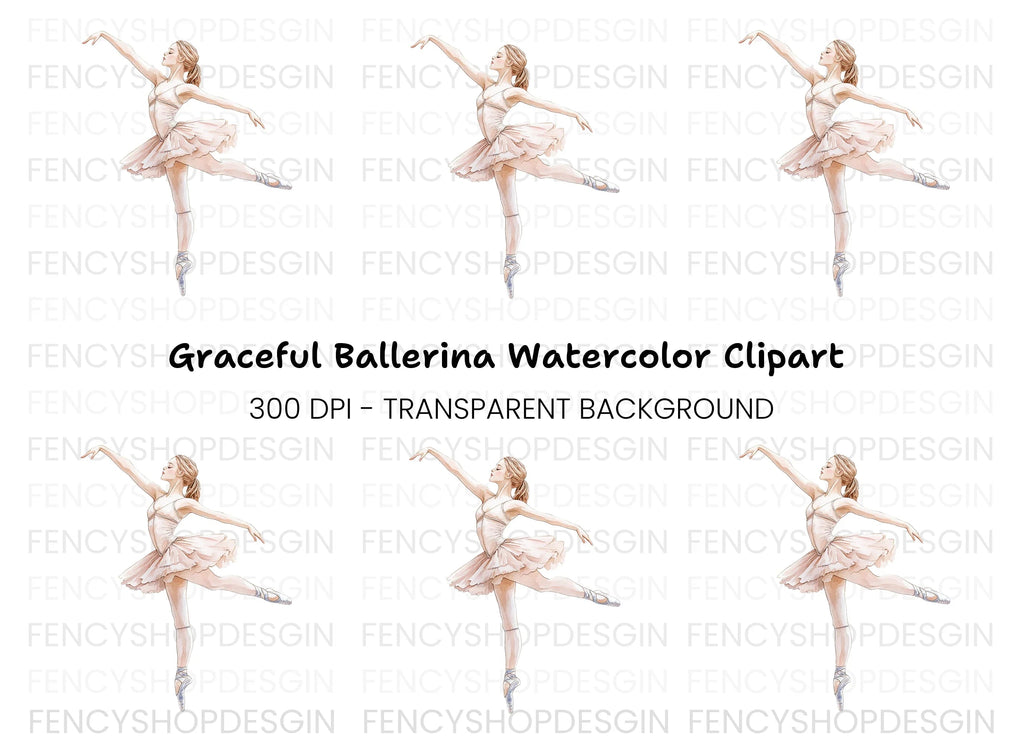 Elegant Ballerina Clipart Bundle
