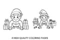 Christmas Elf Baby Coloring Books