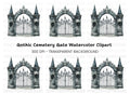Medieval Stone Gate Clipart Bundle