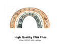 Neutral Boho Rainbow Clipart Bundle