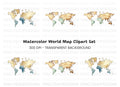 World Map Clipart Bundle