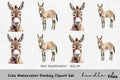 Cute Donkey Clipart Bundle