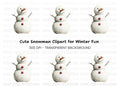 Cute Snowman Clipart Bundle