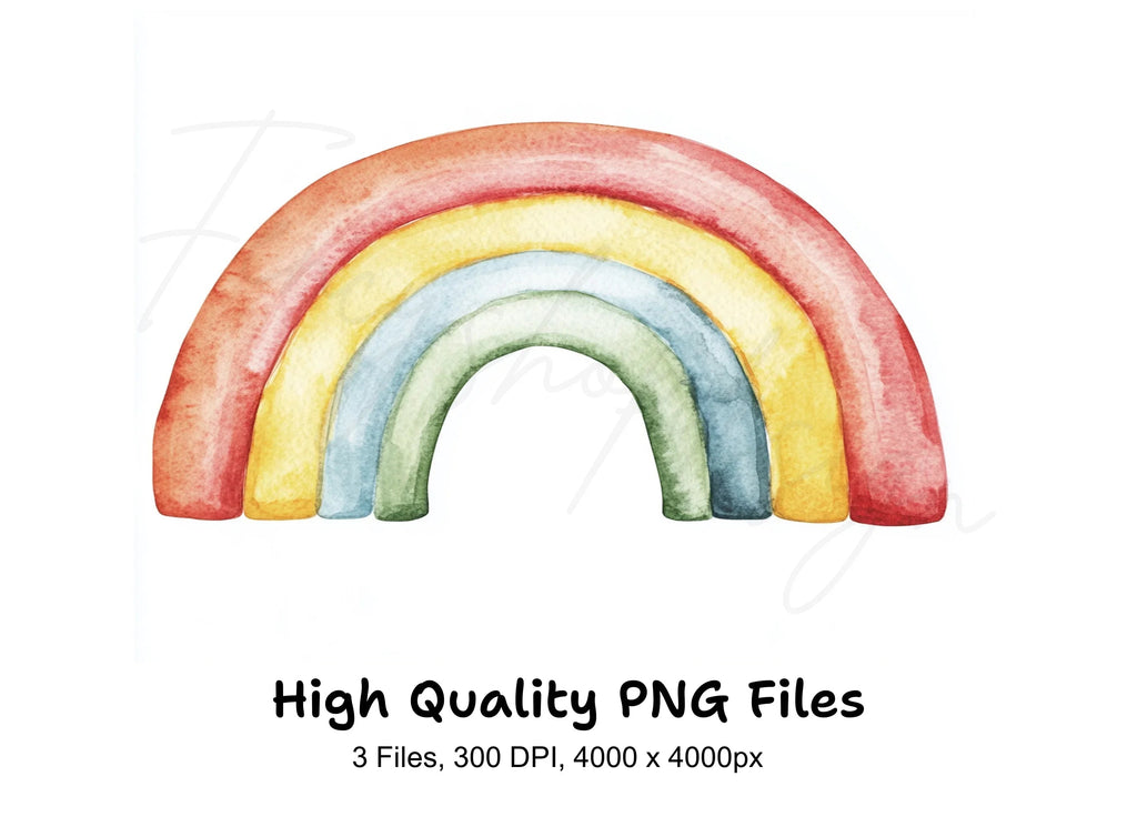Boho Rainbow Clipart Bundle