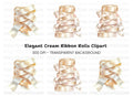 Rolled Gold Ribbon Clipart Bundle