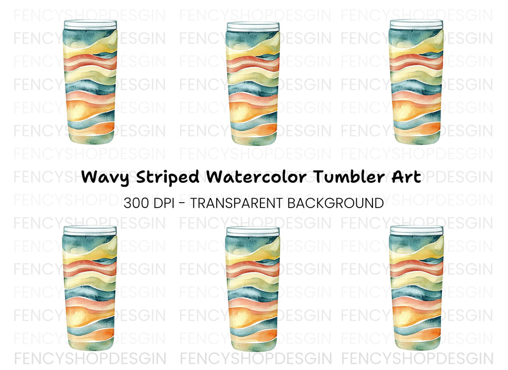 Wavy Tumbler Clipart Bundle