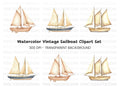 Vintage Sailboat Clipart Bundle