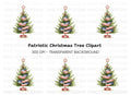 Patriotic Christmas Tree Clipart Bundle