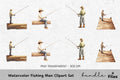 Fishing Men Clipart Bundle
