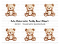 Cute Teddy Bear Clipart Bundle