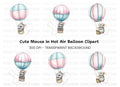 Mice in Hot Air Balloons Clipart Bundle