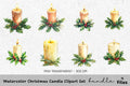 Christmas Candle Clipart Bundle