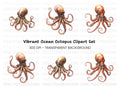 Steampunk Octopus Clipart Bundle