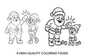 Santa and Elf High Five Coloring Books