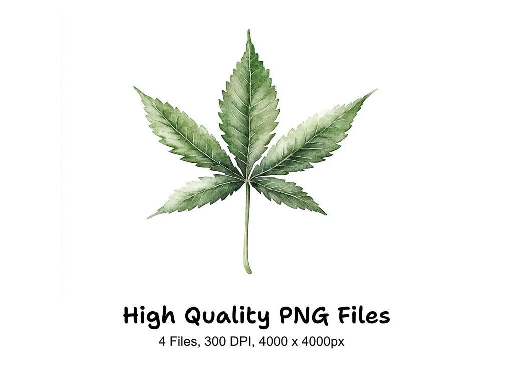 Cannabis Leaves Clipart Bundle