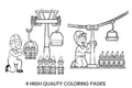 Christmas Elves Ski Lift Coloring Books