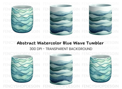 Abstract Waves Clipart Bundle