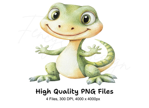 Adorable Lizard Clipart Bundle
