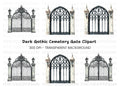 Ornate Gothic Gate Clipart Bundle