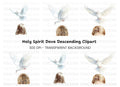 White Dove and Hair Clipart Bundle