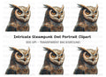 Steampunk Owl Illustration Clipart Bundle