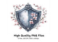 Decorative Floral Shields Clipart Bundle
