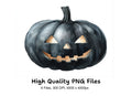 Jack Lantern Black Pumpkins Clipart Bundle