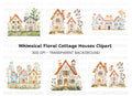Floral Houses Clipart Bundle
