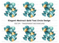 Geometric Teal Gold Abstract Clipart Bundle