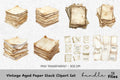 Vintage Aged Stack Clipart Bundle