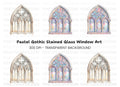 Elegant Gothic Arch Window Clipart Bundle