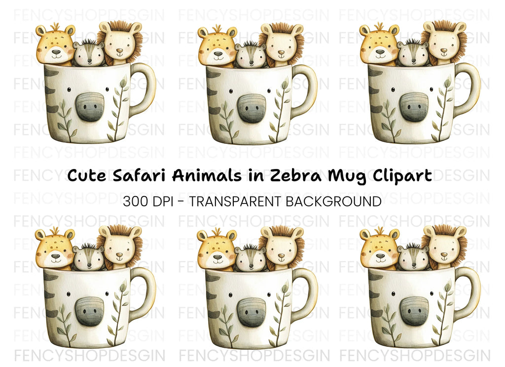 Adorable Safari Friends Clipart Bundle