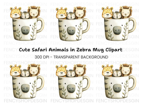 Adorable Safari Friends Clipart Bundle