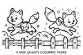 Cute Fox Winter Mail Delivery Coloring Books