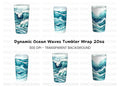 Dynamic Ocean Waves Tumbler Designs Clipart Bundle